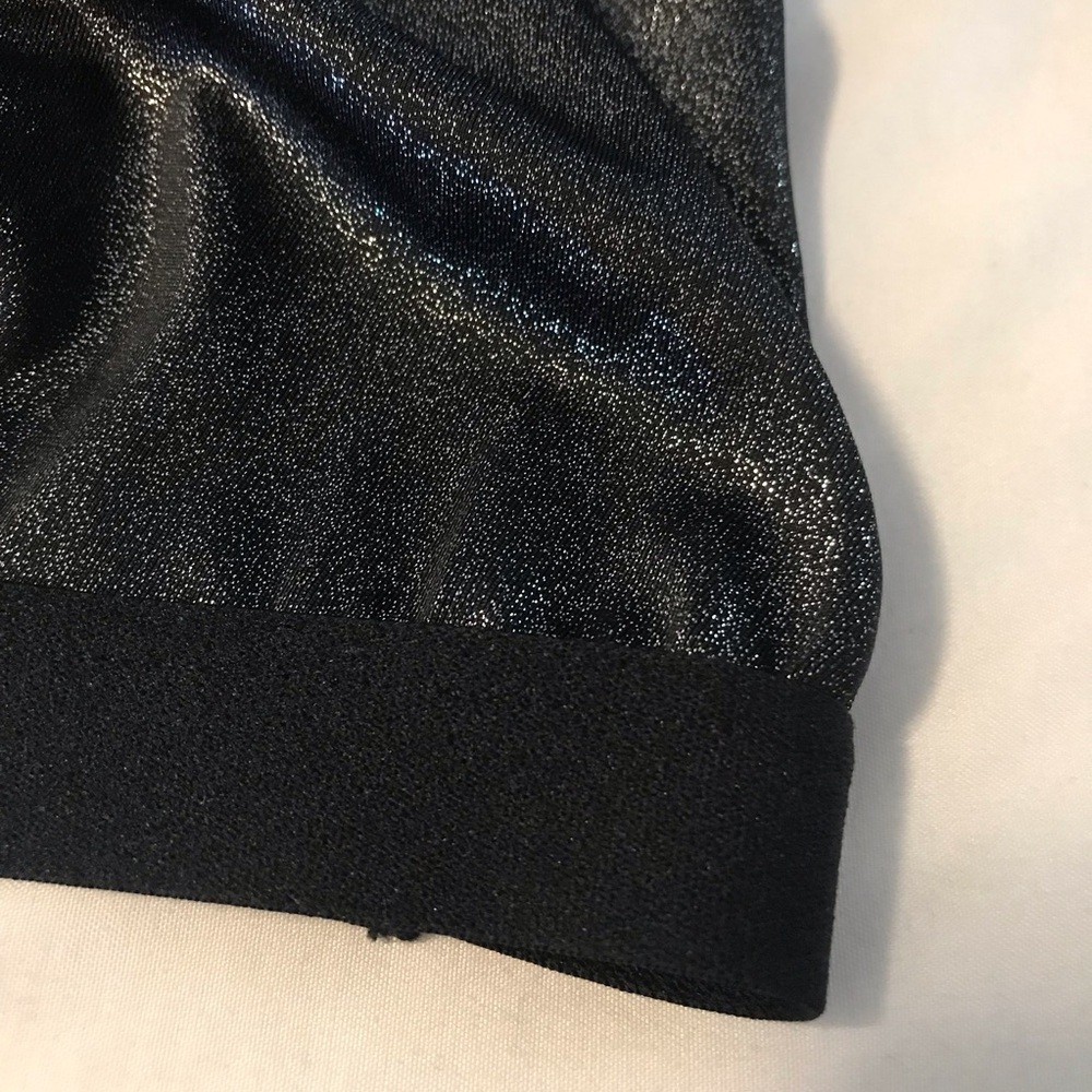 Torrid Black Metallic Shimmer Mesh Long Sleeve Under-It-All Crop Top size 2X - Picture 8 of 10